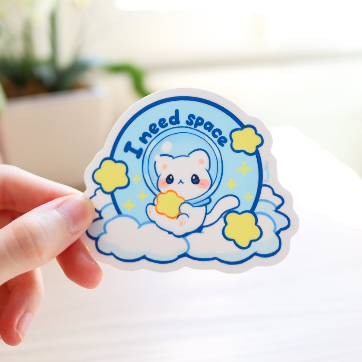 I Need Space Cat Vinyl Sticker – Fuwuffle